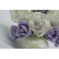 Bridal Wedding Posy with Ice Lilac roses and Ivory Peonies